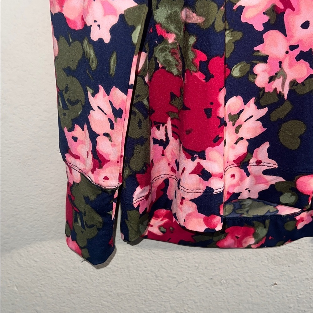 Floral Women's Top - Pink and Green - Picture 6 of 8